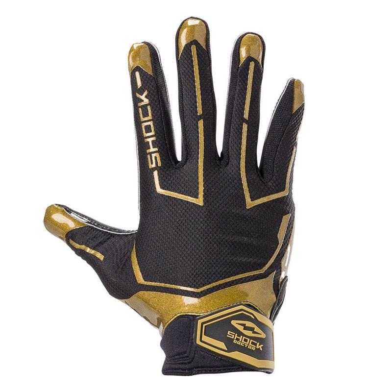 Black Gold Chain Showtime Receiver Gloves