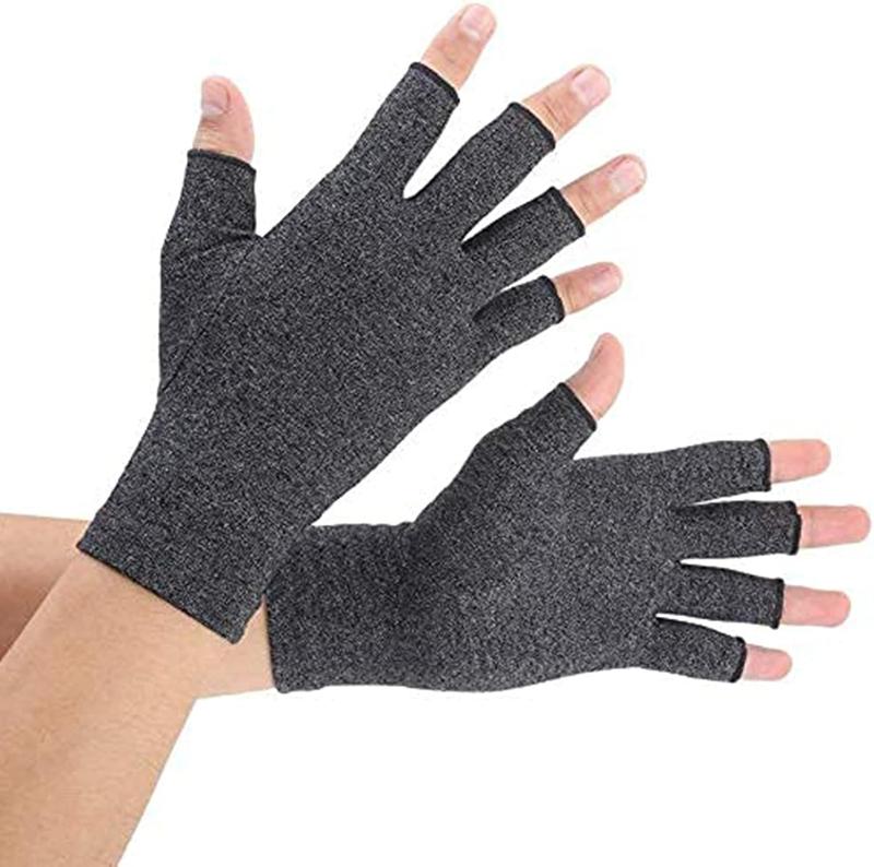 Copper Compression  Gloves.  Copper Infused Glove for  Hands, Arthritic Fingers, , Computer Typing, Hand Support. Fingerless for Women and Men