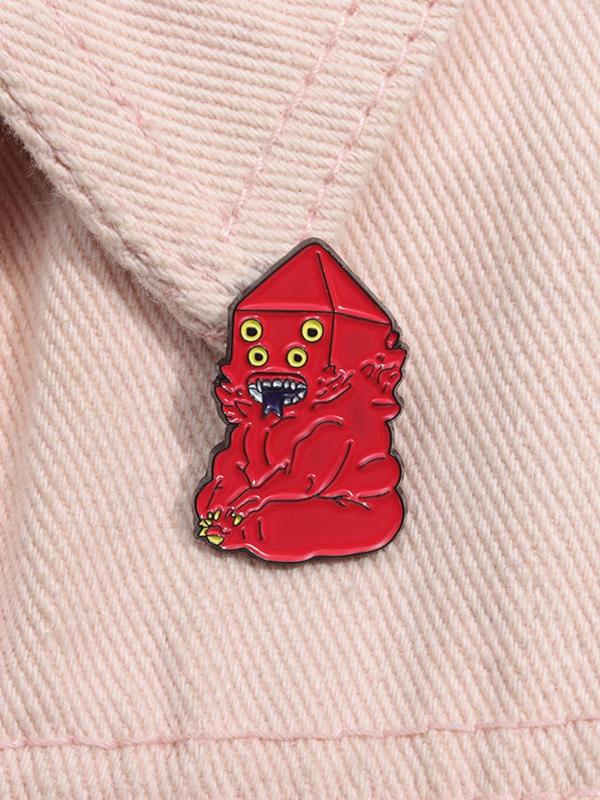 Cute Cartoon Monster Enamel Pin Brooch, Fashion Brooch for Daily Clothing Decor, Fashion Brooch for Daily Clothing Decor, Birthday Gift