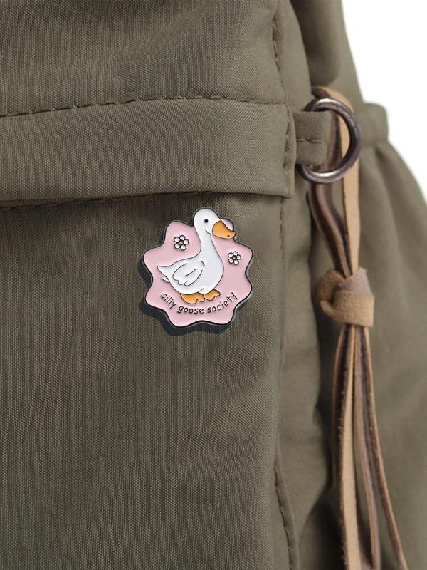 Cute Goose Design Brooch,  Animal Themed Pin Badge for Clothes Backpack Hat Decoration, Fashion Accessories for Daily Wear, Trendy Brooch for Birthday Gift