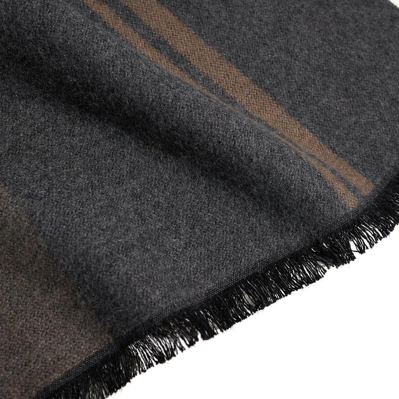 Men's Winter Warm Scarf Premium Cashmere Feel, Luxuriously Soft Long Plaid Pattern