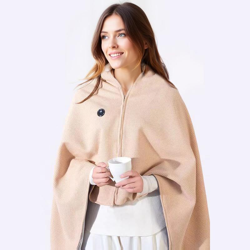 Portable USB Heated Shawl, Washable Winter Blanket for Shoulders and Lap, Cozy Heating Wrap