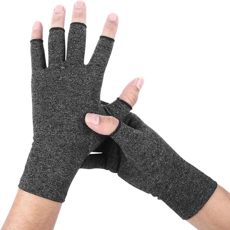 Copper Compression  Gloves.  Copper Infused Glove for  Hands, Arthritic Fingers, , Computer Typing, Hand Support. Fingerless for Women and Men