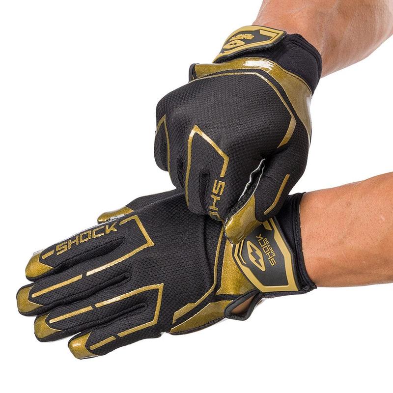 Black Gold Chain Showtime Receiver Gloves