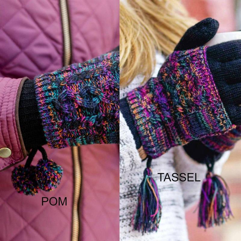 CC Touchscreen Glove w  Cuff & Pom