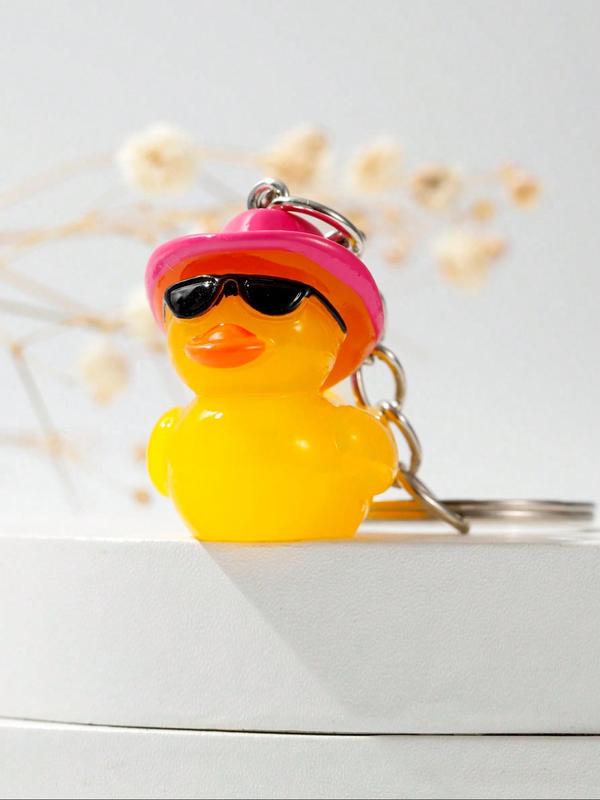 Cute Duck Design Keychain, 2024 Lovely Style Fashionable Duck Shaped Keychain for Women & Men, Trendy All-match Keychain for Birthday Gift