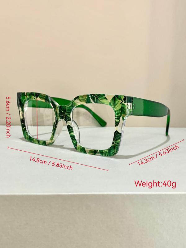 Trendy Casual Square Frame Eyeglasses for Women & Men, Fashion Eyeglasses for Work, Daily Clothing Decor, Perfect for Student Daily Use