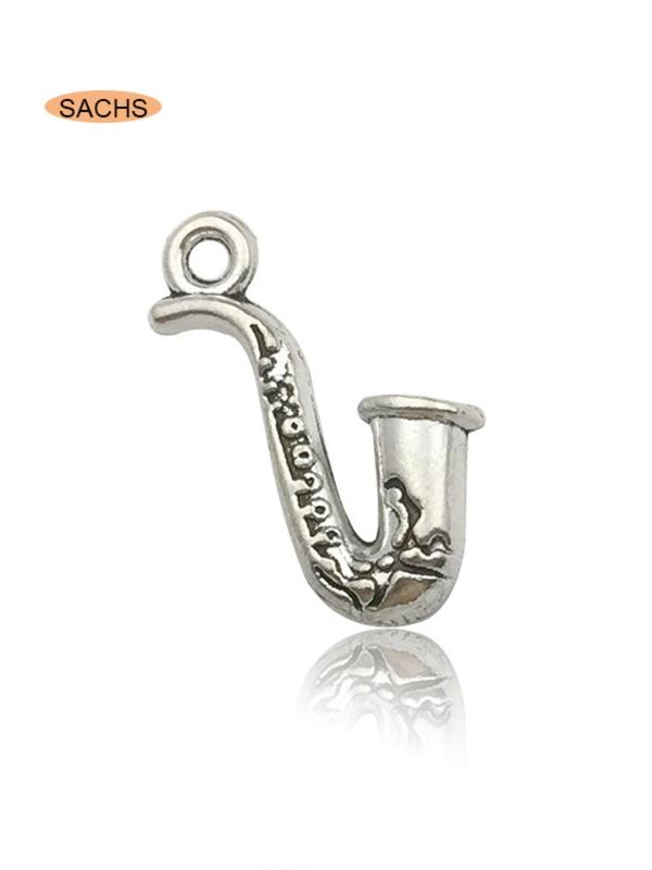 Retro Style Music Note & Guitar & Saxophone & Microphone & Organ Design Pendant, Creative DIY Jewelry for Women & Men, DIY Jewelry Accessories for Necklace & Bracelet Making