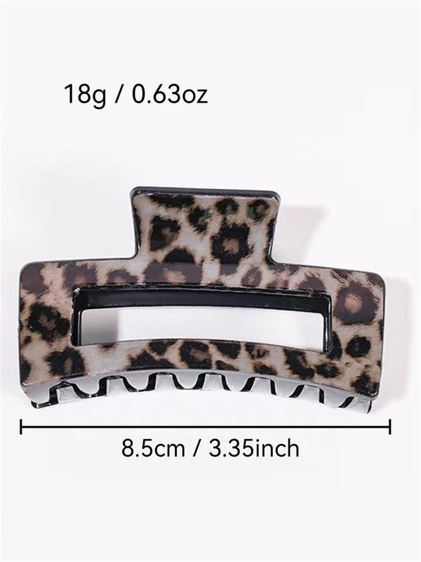 Leopard Pattern Hair Claws, Casual and Versatile Hair Accessories for Women, Minimalist Headwear Suitable for Thick Hair