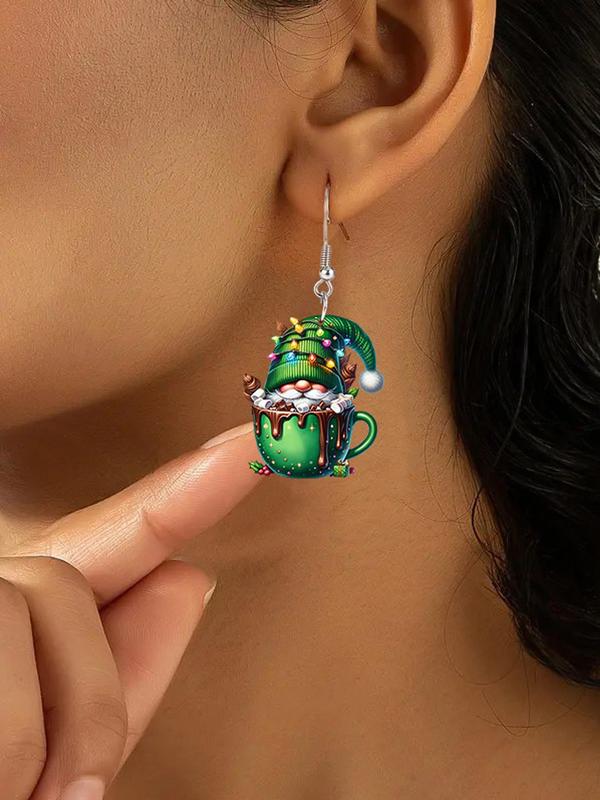 Cute Gnome Design Dangle Earrings, Christmas Themed Earrings for Women, Fashion Jewelry for Party, Daily Decor, Trendy All-match & Exquisite Jewelry for Birthday Gift