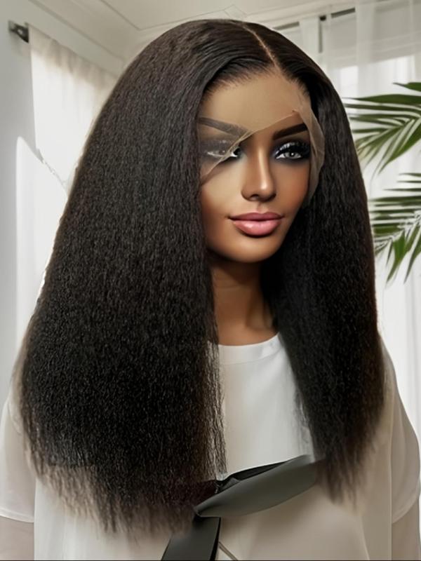 32 Inch Black Long Straight Hair Lace Front Wigs for Women, Hairstyles Black Girl, Summer Gorgeous Fluffy Wigs without Bangs, Synthetic Wigs for Party, Daily Use