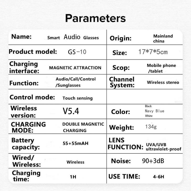 PengTeng Smart Glasses, Fashionable Touch Control Smart Glasses, Audio Call Voice Assistant Glasses, Wireless Glasses for Men & Women