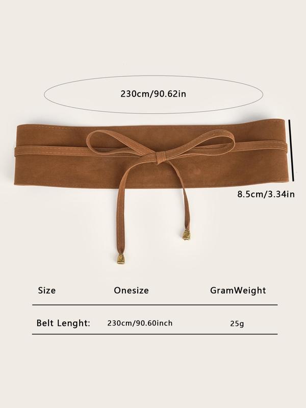 Women's Minimalist Elegant Bow Decor Wide Belt, Exquisite Trendy Waist Belt, Fashionable Clothes Accessories for Daily & Party Decoration