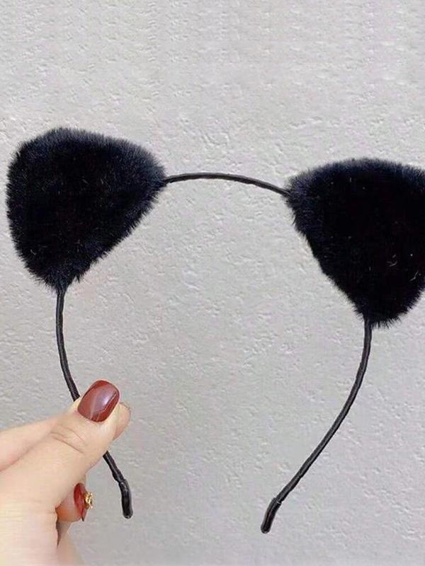 Cute Cat Ear Design Hair Hoop, Fashionable Hair Accessories for Women & Girls, Stylish Headpiece for Party, Holiday As Halloween Gift