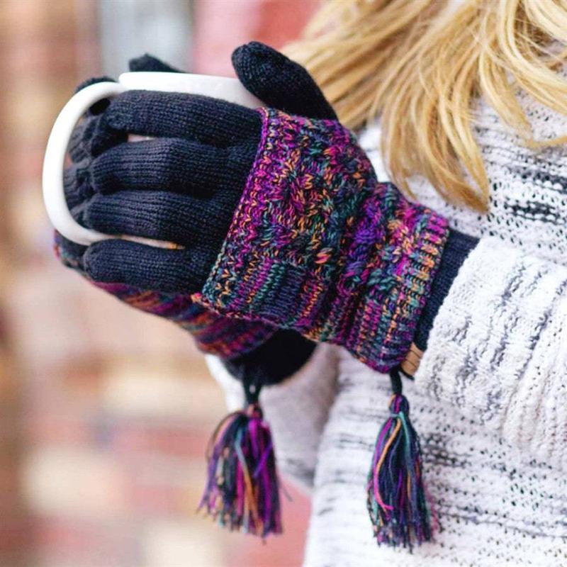 CC Touchscreen Glove w  Cuff & Pom