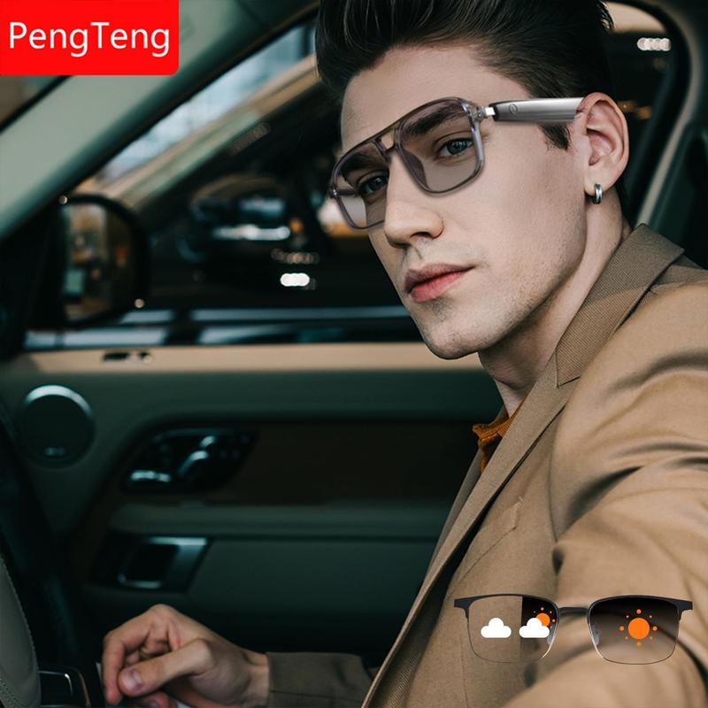 PengTeng Smart Glasses, Fashionable Touch Control Smart Glasses, Audio Call Voice Assistant Glasses, Wireless Glasses for Men & Women