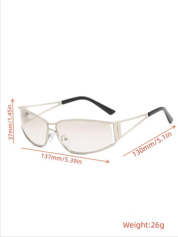 Y2k Style Sunglasses for Everyday Use, 1 Pair Trendy Casual Frame Sunglasses, Fashionable Sunglasses for Outdoor Activities