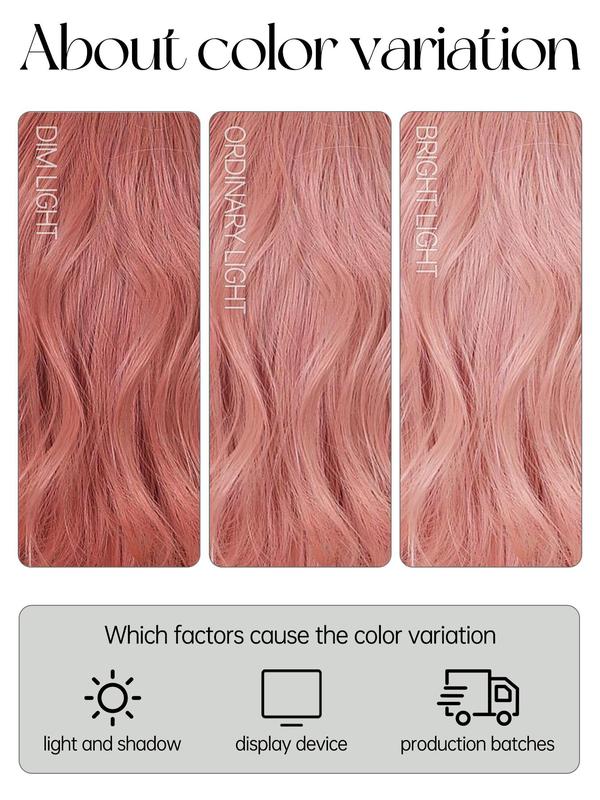 10 Inch Short Wavy Pink Women's Wig, Heat Resistant Wigs, Fluffy Wigs with Bangs, Synthetic Full Machine Wigs for Party, Daily Use