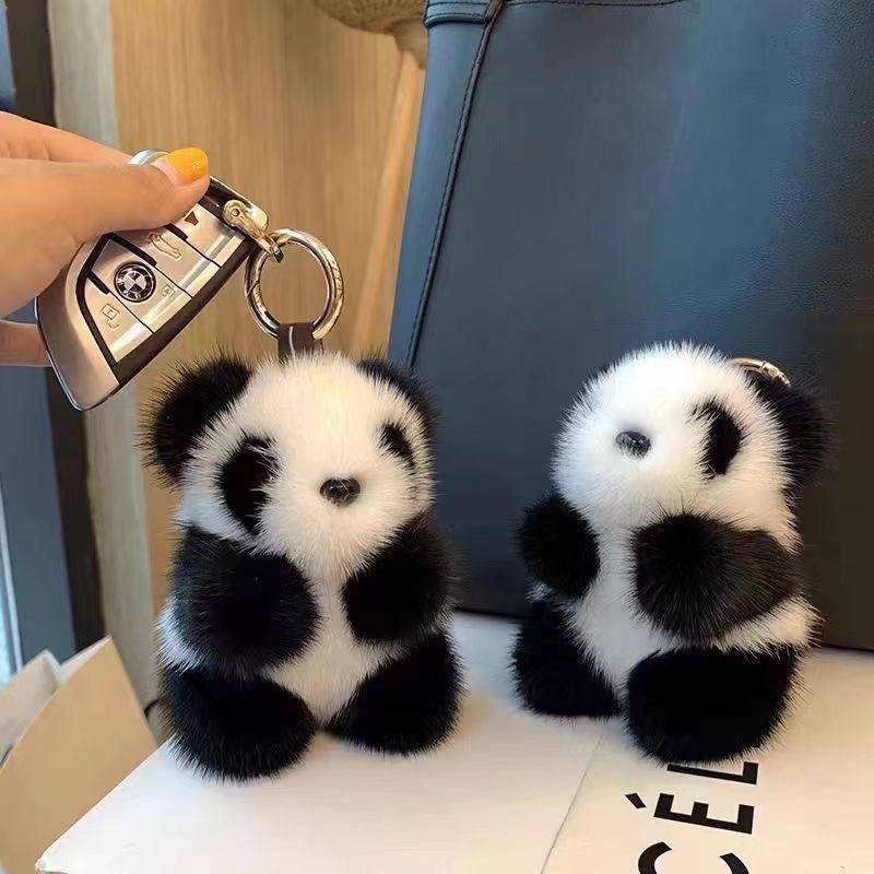 Cute Plush Panda Keychain