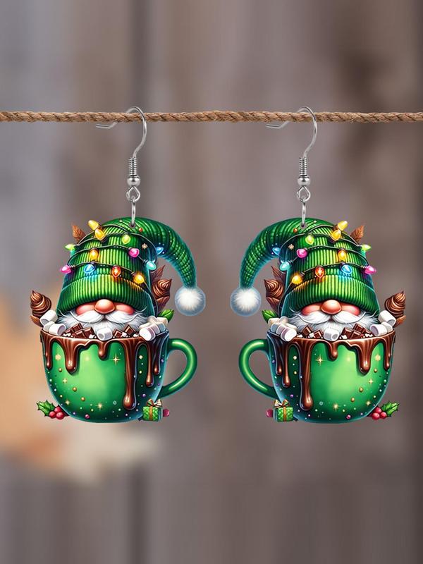 Cute Gnome Design Dangle Earrings, Christmas Themed Earrings for Women, Fashion Jewelry for Party, Daily Decor, Trendy All-match & Exquisite Jewelry for Birthday Gift