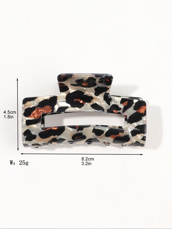 Leopard Pattern Hair Claw, Fashionable Hair Accessories for Women & Girls, Casual Versatile Hair Accessories for Daily Wear