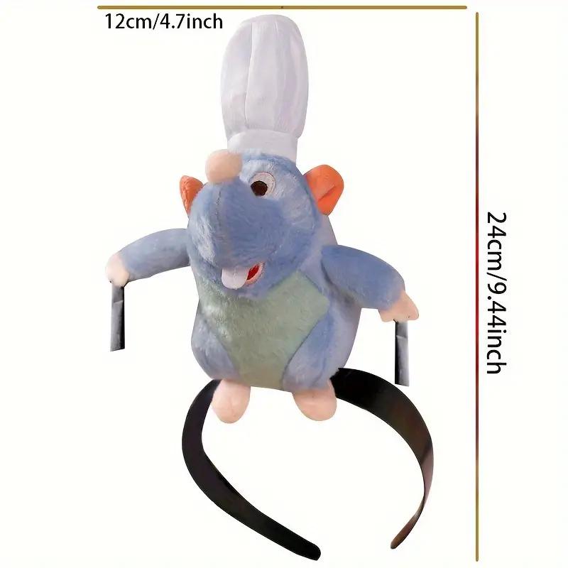 Cute Mouse Plush Headband - Wide, Non-Slip Hair Organizer For Women And Girls, Perfect For Parties & Cosplay（Non-electric headband）