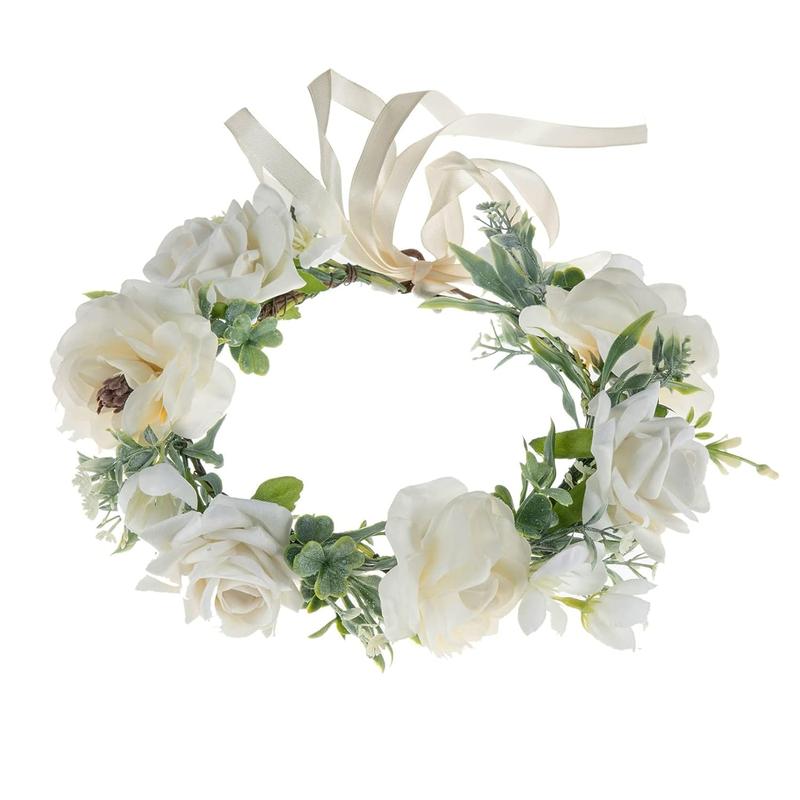 Bridal Green Leaf flower Crown Eucalyptus Floral Headband Wedding Festivals Photo Props (E Eucalyptus)