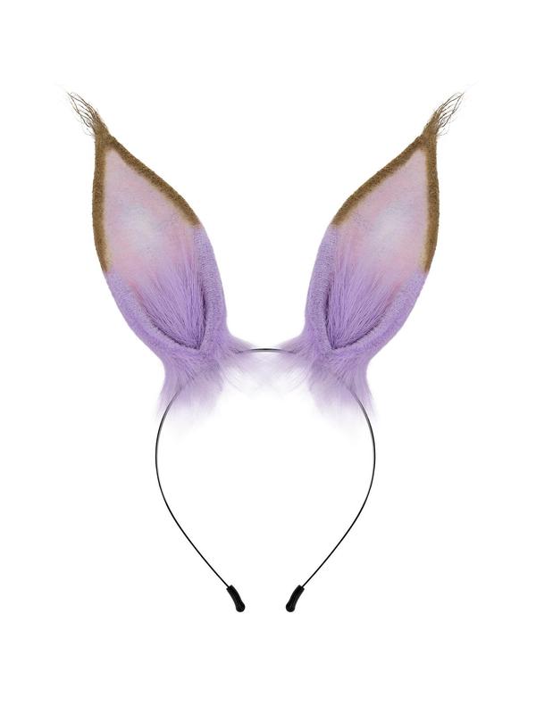 Cute Faux Fur Rabbit Ear Design Headband, Fashionable Hair Accessories for Women & Girls, Simple Style Plain Color Headband for Cosplay, Party, Stage