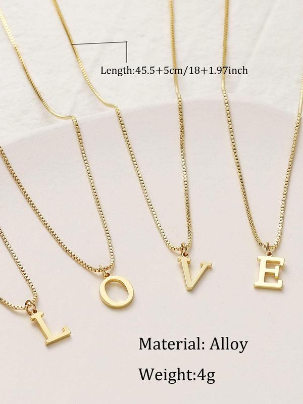 2024 Summer Spring Versatile Letter Detail Pendant Necklace for Girls, Minimalist Chain Necklace, Matching Neck Vintage Jewelry Back To School, Fall Outfits, Fall Freshness Outfits