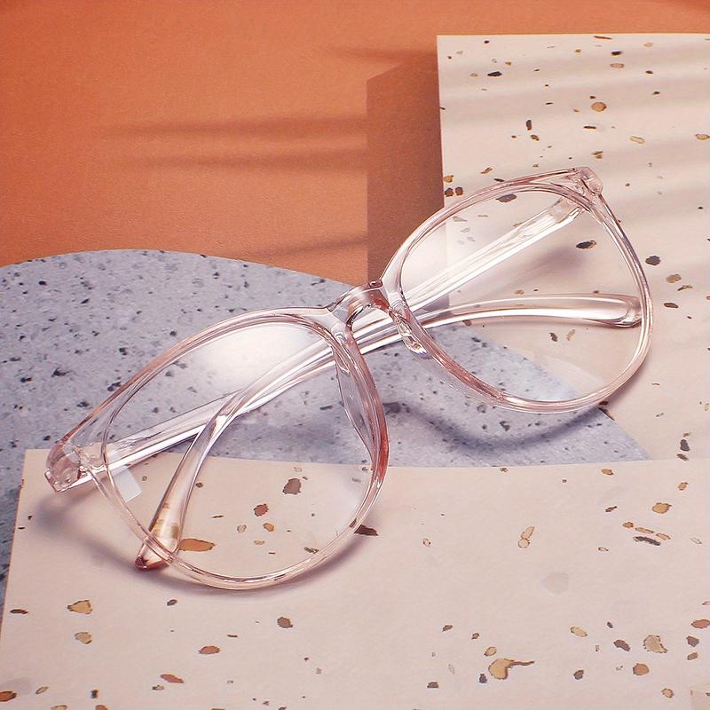 1pc Transparent Fashion Glasses Frame, Men's Large Frame Optical Round Glasses, ideal choice for gifts