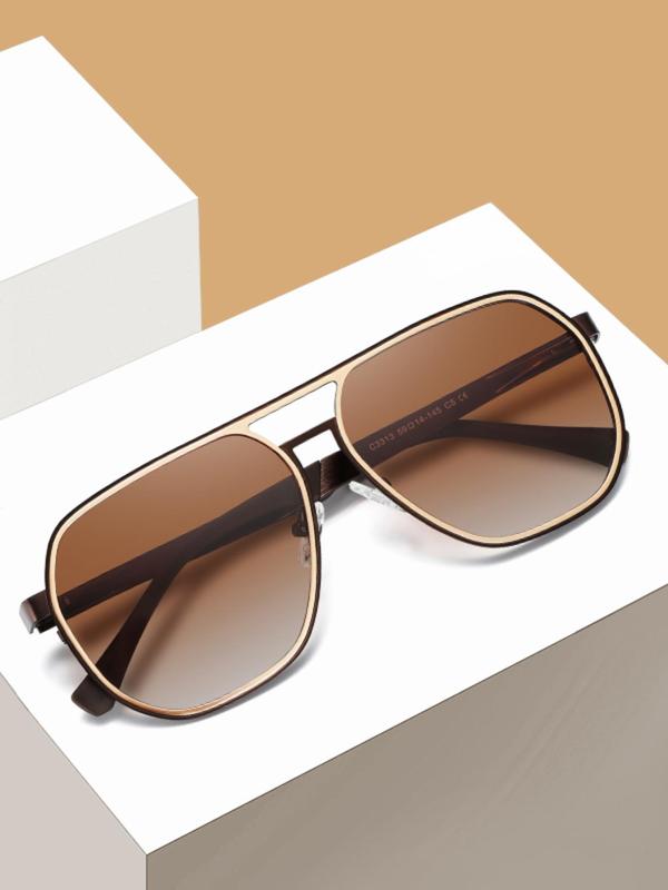 Vintage Minimalist Aviator Sunglasses, Trendy Fashionable Sunglasses for Men, Versatile Sunglasses for Everyday Use