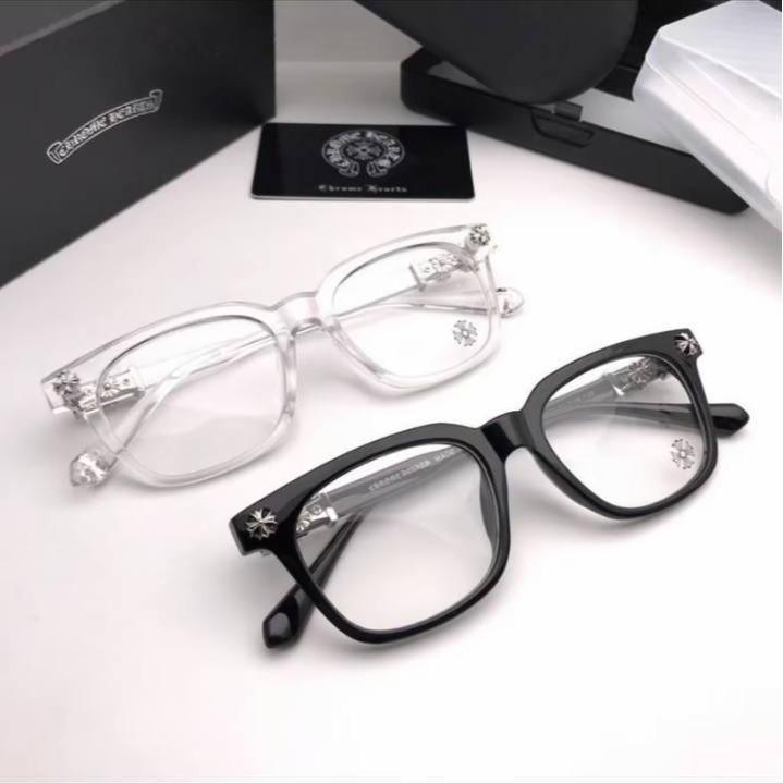 Chrome H Fashion Eyeglasses for Men and Women, Suitable for All Face Shapes, Square Frame Retro Eyeglasses, Ideal Gift Unisex Chrome