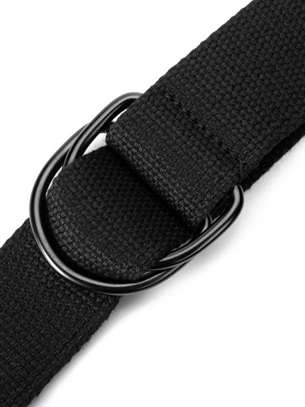 2024 New Style Tactical Canvas Men Belt, High Quality Unisex Double D-ring Buckle Waistband, Casual Canvas Belt for Jeans, Fashion Accessories for Daily Wear