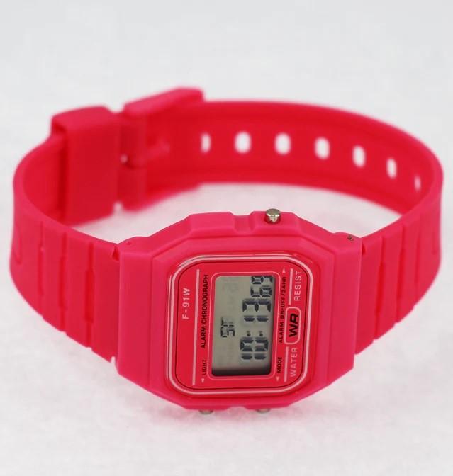 28mm Fashion Women Men's Water Resist Plastic Band Retro Style Sports Digital Watch Casual