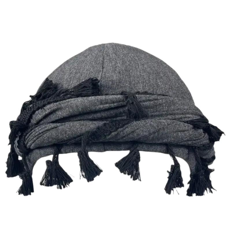 Unique Twisted Turban Headwrap - Soft, Breathable, Ethnic African-Inspired Design, Unisex Fashion Accessory with Tassels, Knotted Detail, Perfect for Music Festivals, Cultural Events, and Everyday Style