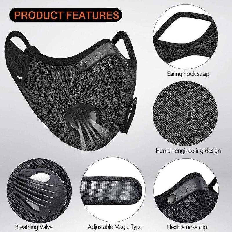 Anti Pollution Face Mask with Military Grade Filters Protection Adjustable Mask