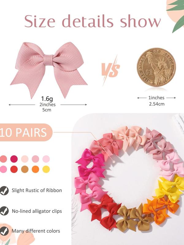 Bowknot Design Hair Clips As Gift, Simple Plain Color Hair Clips, Temperament Seamless Bangs Clip for Party, Daily, Back To School Fall Outfits Fall Freshness