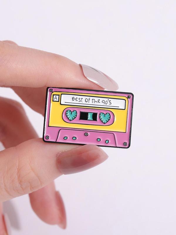 Best of the 90s Cassette Tape Design Brooch, Vintage Clothes Brooch, Clothes Accessories For Women & Men