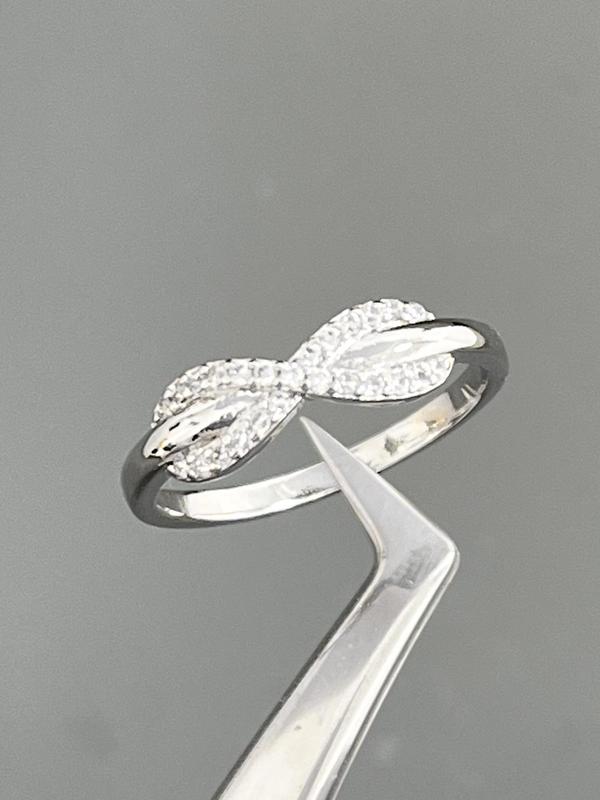 Fashion Simple Criss Cross Design Infinity Symbol Rhinestone Inlaid Ring, Gorgeous Chic Wedding Engagement Ring Jewelry, Classic Fashion Accessories for Daily Wear