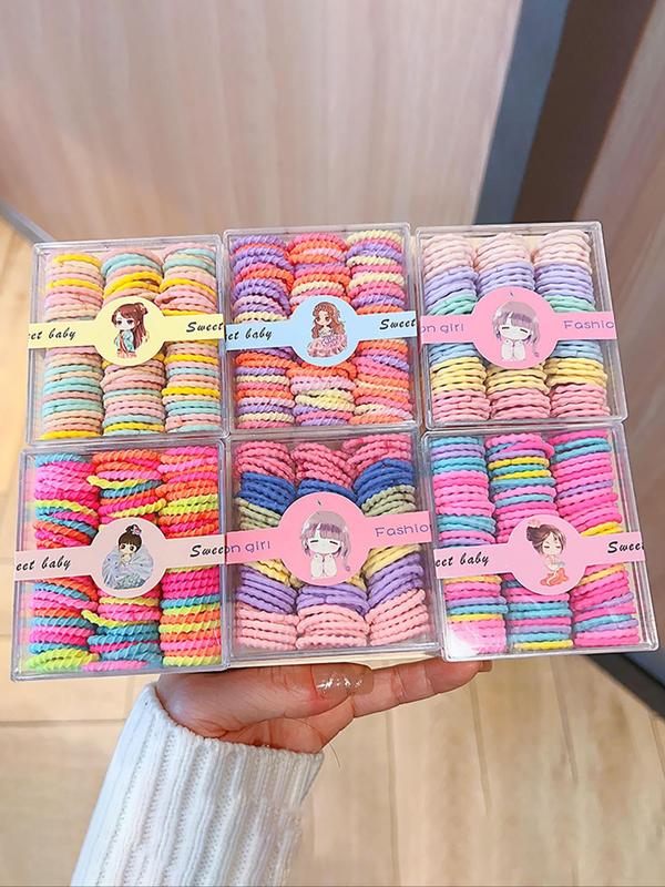 Random Color & Styles Hair Ties, Colorful Hair Ties for Girls, Fashion Hair Accessories for Party, Daily Clothing Decor