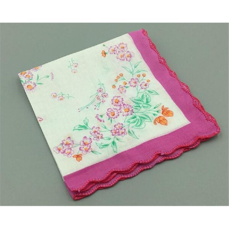 Womens Colorful Ladies Hankies 100% Cotton Handkerchief Wendding Hanky