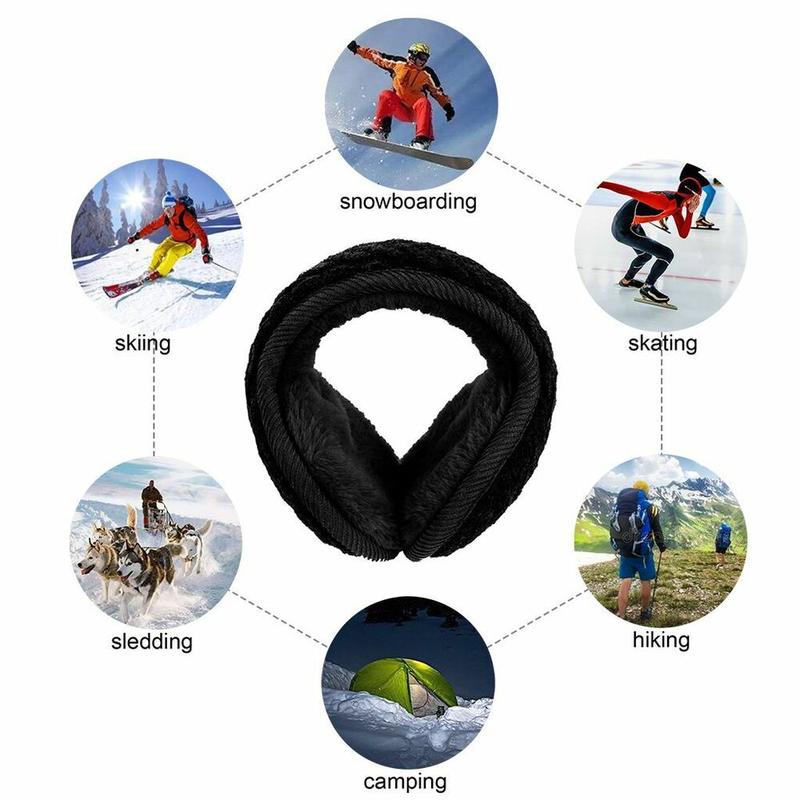 Ear Muffs Fleece Earwarmer Winter Ear warmers Mens Womens Behind the Head Design