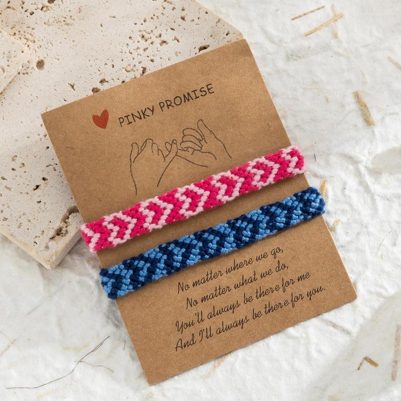 Drperfect Heart Friendship Bracelets Pinky Promise Pink Best Friends Distance Matching for Women  Valentine Couple Family