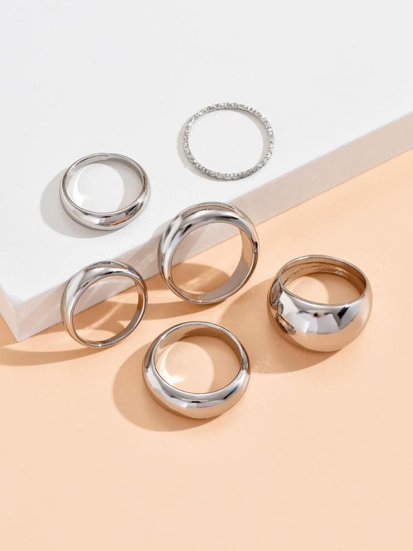 Minimalist Simple Retro Rings for Women & Girls, New Fashion Matching Jewelry for Party, Daily Clothing Decor, Trendy All-match & Exquisite Jewelry for Gift