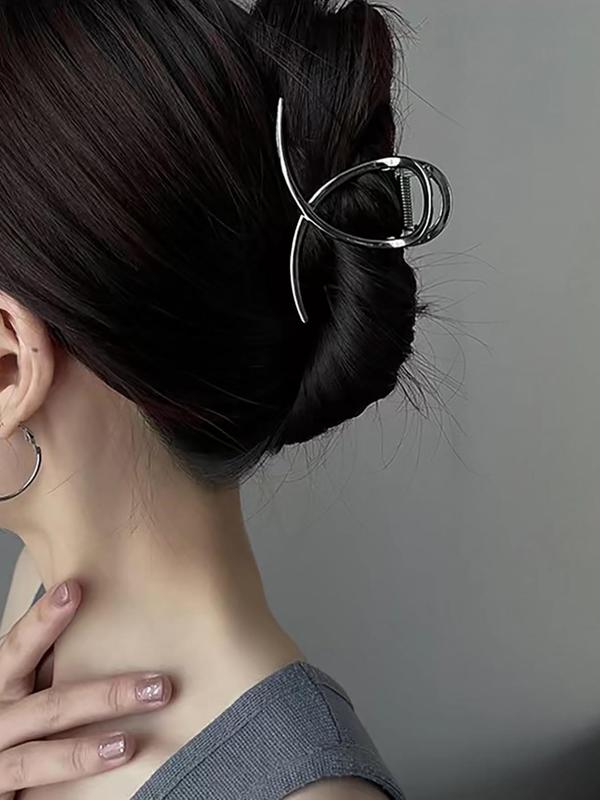 Women's Elegant Minimalist Hair Claw, Trendy Simple Style Hair Claw, Chic All-match Hair Accessories for Hairstyle Decor