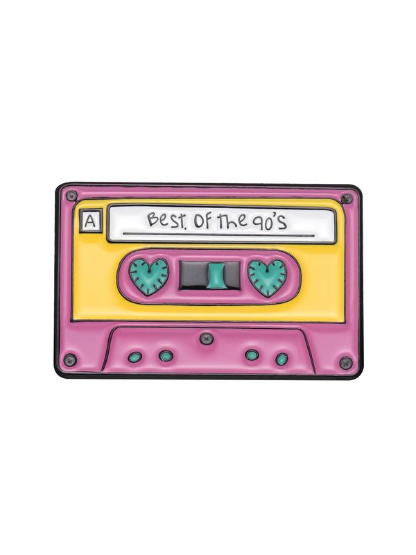 Best of the 90s Cassette Tape Design Brooch, Vintage Clothes Brooch, Clothes Accessories For Women & Men