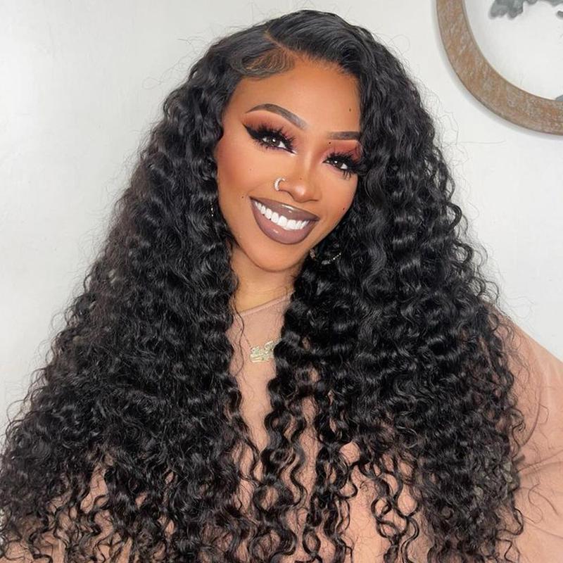 CurlyMe M-cap Wear Go Water Wave 9x6 HD Lace Pre-Max Glueless Hair Lace Front Wigs