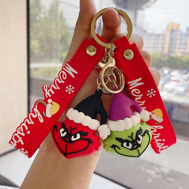 Creative Christmas Monster Design Keychain, Cute Car Keychain, Bag Charm, Car Interior Decoration Accessories for Women & Men