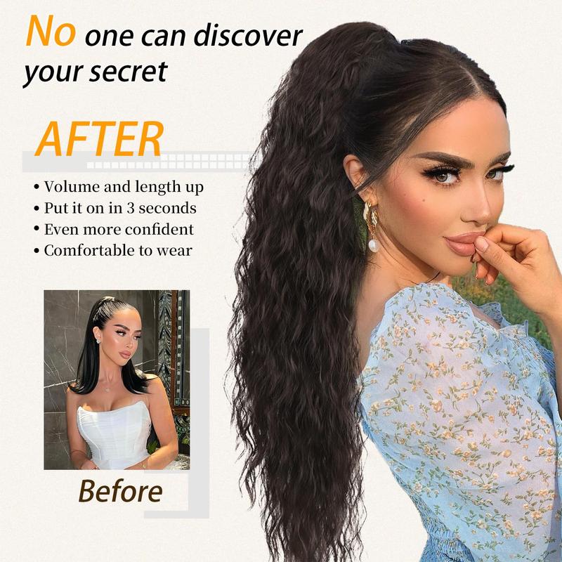 Iridescent Claw Long Wavy Ponytail Extension 30