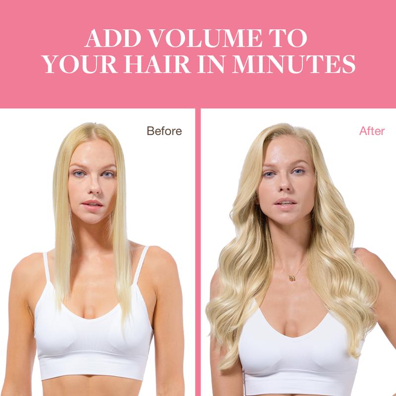 GOOGOO Invisi Edge Injected Seamless Clip in Human Hair Extensions Invisible Natural Straight